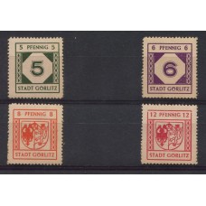 ALEMANIA ESTAMPILLA SEGUNDA GUERRA MUNDIAL OCUPACION SOVIETICA GORLITZ MI. 1/4 SERIE COMPLETA NUEVA CON GOMA 40 EUROS