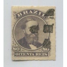 BRASIL 1876 Yv. 33 ESTAMPILLA USADA 25 Euros