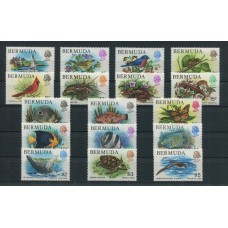 COLONIAS INGLESAS BERMUDA 1978 Yv 353/69 SERIE COMPLETA NUEVA MINT 17 VALORES FAUNA MARINA PECES TORTUGAS AVES CANGREJOS REPTILES PAJAROS 45 EUROS