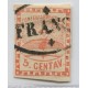 ARGENTINA 1858 GJ 1 CONFEDERACION ESTAMPILLA USADA CON MATASELLO PARANA U$ 40+