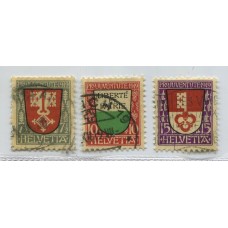 SUIZA 1919 Yv. 173/5 SERIE COMPLETA DE ESTAMPILLAS USADAS 35 EUROS