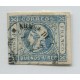 ARGENTINA 1859 GJ 17 ESTAMPILLA CON MATASELLO MONTEVIDEO URUGUAY BIEN APLICADO U$ 20+