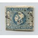 ARGENTINA 1859 GJ 17c ESTAMPILLA CON VARIEDAD " 1 " SIN PUNTO CON GRANDES MARGENES U$ 40