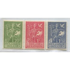 BELGICA 1953 Yv. 927/9 SERIE COMPLETA NUEVA MINT 70 EUROS