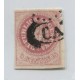 ARGENTINA 1862 GJ 10 ESCUDITO ESTAMPILLA CON MATASELLO CATAMARCA + 200 %
