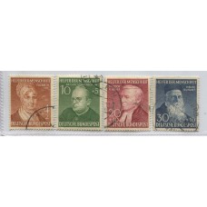 ALEMANIA OCCIDENTAL 1952 Yv. 42/5 SERIE COMPLETA USADA 150 EUROS