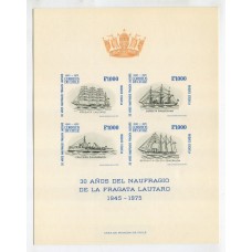 CHILE 1975 Yv. BLOCK 21 HOJITA BLOQUE NUEVA MINT BARCOS MILITARES