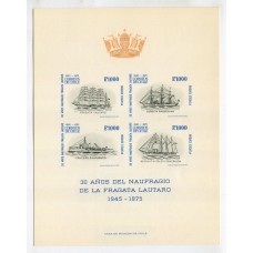 CHILE 1975 Yv. BLOCK 21 HOJITA BLOQUE NUEVA MINT BARCOS MILITARES