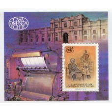 CHILE 1993 Yv. BLOCK 45A HOJITA BLOQUE NUEVA MINT CASA DE LA MONEDA