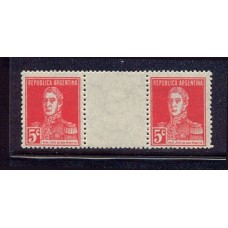 ARGENTINA 1924 GJ 599EV  HERMOSA VARIEDAD ENTRECINTA RARA U$ 100