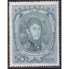 ARGENTINA 1954 GJ 1057B PE 552 B EL VALOR ALTO NUEVO MINT U$ 20