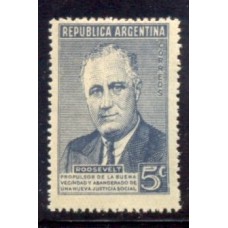 ARGENTINA 1946 GJ 927SG VARIEDAD IMPRESO SOBRE LA GOMA MINT U$ 25