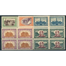 ARGENTINA 1933 GJ 726/30 SERIE LA PLATA CUADRO MINT U$ 120 RARA