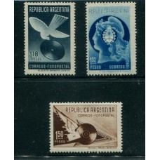 ARGENTINA 1939 GJ 836/8 SERIE FONOPOSTAL NUEVA HERMOSA LUJO U$ 75