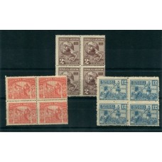 ARGENTINA 1929 GJ 657/9 SERIE PE. 323/5 CUADRO MINT U$ 40