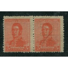 ARGENTINA 1918 GJ 478 PAREJA UN SELLO FIL. SERRA BOND U$ 45+