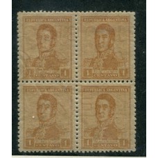 ARGENTINA 1918 GJ 480 LOS 4 CON FIL. W. BOND D 13x12 DOS SON MINT U$ 60+