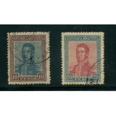 ARGENTINA 1917 GJ 454/5  LOS 2 VALORES ALTOS DE LA SERIE