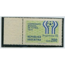 ARGENTINA 1977 GJ 1788N ESTAMPILLA MUNDIAL DE FUTBOL VARIEDAD MATE NEUTRO MINT U$ 100