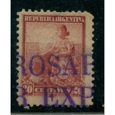 ARGENTINA 1899 GJ 229 MATASELLO ROSARIO POR EXPRESSO