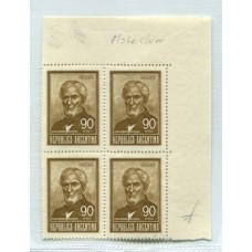 ARGENTINA 1965 GJ 1320Aa VARIEDAD PAPEL MATE DURO CUADRO U$ 160  