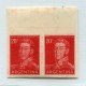 ARGENTINA 1954 GJ 1035P VARIEDAD PAREJA SIN DENTAR MUY RARA U$ 100