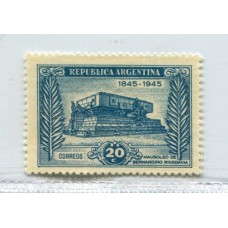 ARGENTINA 1945 GJ 925SG VARIEDAD IMPRESO SOBRE LA GOMA MINT U$ 45