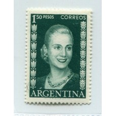 ARGENTINA 1952 GJ 1012a EVA PERON RARA VARIEDAD R CON ACENTO NUEVO CON GOMA U$ 25