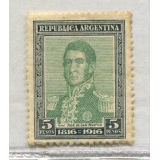 ARGENTINA 1916 GJ 420 PE 209 ESTAMPILLA NUEVA CON GOMA U$ 95