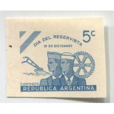 ARGENTINA 1944 GJ 922 ENSAYO EN COLOR ADOPTADO DIA DEL RESERVISTA EN PAPEL MUESTRA