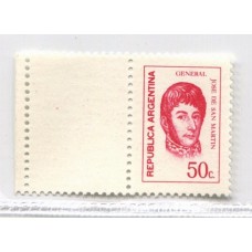 ARGENTINA 1970 GJ 1531CZ ESTAMPILLA CON COMPLEMENTO MINT