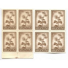 ARGENTINA 1959 GJ 1128A Y 1128Aa  DOS CUADROS PAPEL MATE IMPORTADO UNO DURO Y EL OTRO BLANDO NUEVO MINT U$ 20