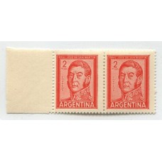 ARGENTINA 1959 GJ 1132 SAN MARTIN VARIEDAD FILIGRANA RAYA NUEVO MINT