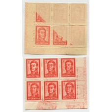 ARGENTINA 1959 GJ 1138 SAN MARTIN CON DOBLE IMPRESIÓN AL FRENTE Y RETINTADO PARCIAL AL DORSO RARO CUADRO NUEVO MINT