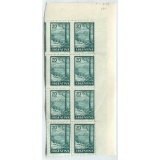 ARGENTINA 1959 GJ 1145B RARO DOBLE CUADRO PAPEL TIZADO NACIONAL NUEVO MINT U$ 200 MAS VARIEDAD DE DENTADO