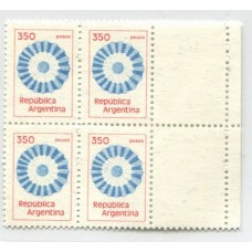 ARGENTINA 1979 GJ 1867ACD CUADRO CON COMPLEMENTOS DE ESTAMPILLAS MINT