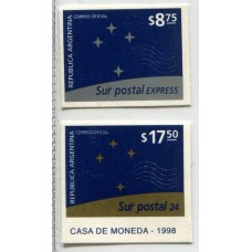 ARGENTINA 1999 GJ 2934/5 SERIE COMPLETA SUR POSTAL MINT U$ 52