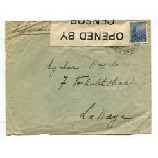 ARGENTINA 1916 SOBRE CON MATASELLO ESTAFETA FERROCARRIL F.C.B.A.P. 2 CIRCULADO A HOLANDA CON CENSURA