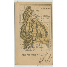 ARGENTINA ENTERO POSTAL GJ TAR-40-J TARJETA POSTAL CON VISTA MAPA DE CATAMARCA USADO U$ 30