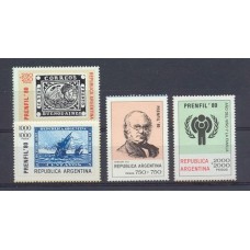 ARGENTINA 1979 GJ 1900/3 SERIE COMPLETA PRENFIL 80 MINT  U$ 10