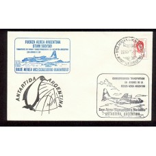 ANTARTIDA ARGENTINA 1974 SOBRE BASE MARAMBIO CON MARCAS VUELO ESPECIAL AVIONES HERCULES