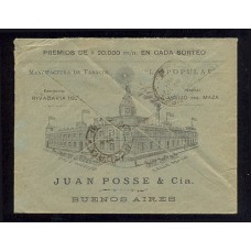 ARGENTINA 1901 LIBERTAD CARTA CIRCULADA CON HERMOSA PUBLICIDAD