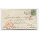 INGLATERRA 1860 SOBRE CIRCULADO A USA CON ESTAMPILLA DE VICTORIA Yv. 20 QUE SUELTA YA MARCA 250 EUROS, POR VAPOR EUROPA ENTRADA POR BOSTON Y MARCA DE TAXA 5 Cts.