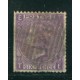 INGLATERRA 1867 Yv. 34 NUMERO DE PLANCHA 8 ESTAMPILLA USADA 90 EUROS