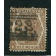 INGLATERRA 1872 Yv. 47 NUMERO DE PLANCHA 11 ESTAMPILLA USADA 50 EUROS