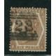 INGLATERRA 1872 Yv. 47 NUMERO DE PLANCHA 11 ESTAMPILLA USADA 50 EUROS