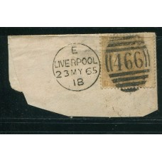 INGLATERRA 1862 Yv. 23 ESTAMPILLA USADA 350 EUROS RARO EN FRAGMENTO