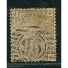 INGLATERRA 1880 Yv. 64 NUMERO DE PLANCHA 17 ESTAMPILLA USADA 65 EUROS