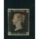 INGLATERRA 1840 Yv. 1 LA PRIMER ESTAMPILLA DEL MUNDO EL EMBLEMATICO PENIQUE NEGRO CON SUS CUATRO MARGENES, DE LUJO USADA 325 EUROS