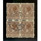 HOLANDA 1926 Yv. 184aB CUADRO DE ESTAMPILLAS CON VARIEDAD DENTADO INCOMPLETO USADAS RARO 110 EUROS